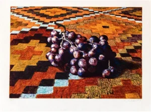 Lowell Nesbitt Grapes Hand Signed Numbered Screenprint, 1977