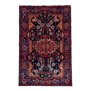 Antique Persian Nahavand Hand-Knotted Rug 4'9" X 9'0"