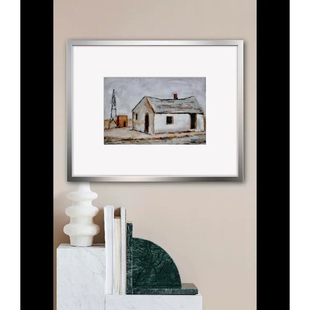 Contemporary "Dilapidated Desert House" Contemporary Oil Painting For Sale - Image 3 of 12