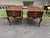 Pair of Queen Anne Style 1 Drawer Side Tables/ Nightstands, 1 drawer, cabriolet legs, brass metal, American made Solid...