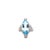 Contemporary Blue Topaz & Diamond Ring, Size 7 For Sale - Image 3 of 5