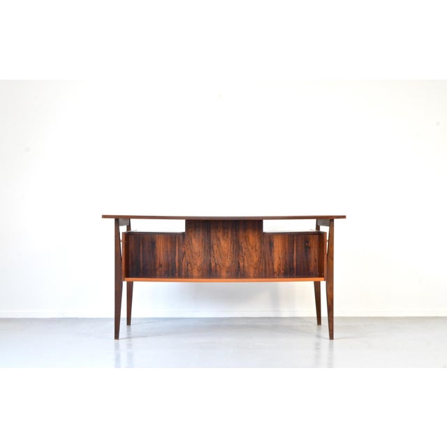 Mid-Century Modern Danish Executive Desk in Teak For Sale - Image 12 of 13