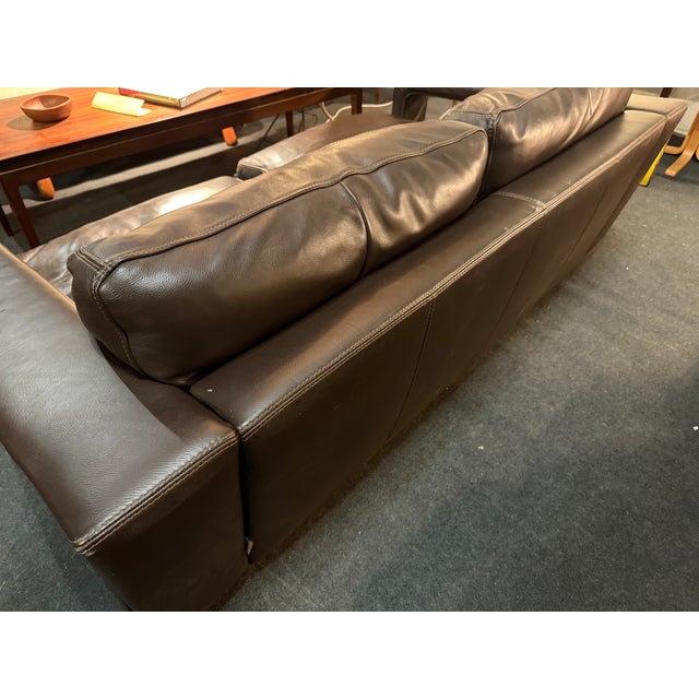 Two-Seater Leather Sofa by Paul Daveluy for Steiner, Paris, 1970s For Sale - Image 4 of 6