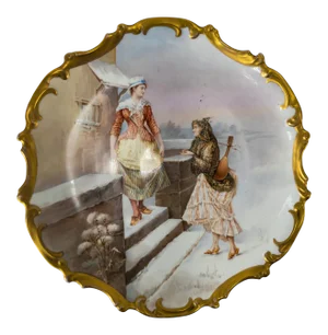 French Sevres Porcelain Wall Plaque Signed Armand
