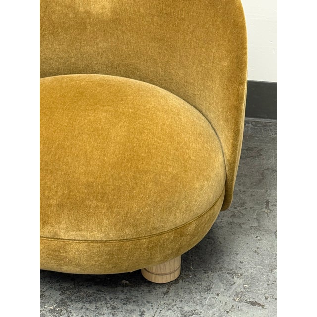 Bespoke Mohair Brown Sugar Chair For Sale In San Francisco - Image 6 of 12