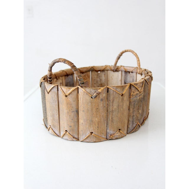 Late 20th Century Vintage Bentwood Gathering Basket For Sale - Image 5 of 10