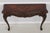 French Maitland Smith Mahogany Louis XV Style Console Table For Sale - Image 3 of 15