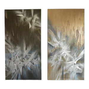 Set of 2 Large Abstract Mixed Media by Peter Hammar