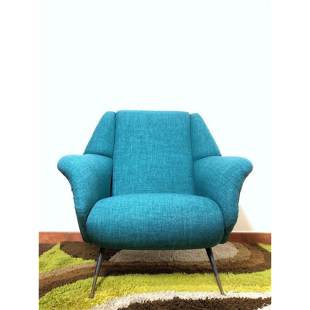 1950s Vintage Armchair by Gigi Radice for Minotti, Italy, 1950s For Sale - Image 5 of 16