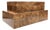 Set of 2 - Large Honey Burlwood Glossy Veneer Decorative Boxes For Sale