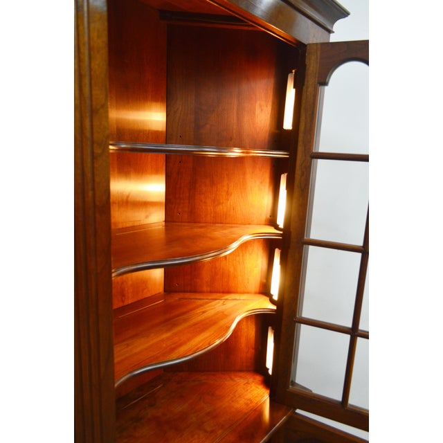 Brown Stickley Cherry Corner Cabinet For Sale - Image 8 of 10