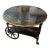 Vintage Imperial Furniture Grand Rapids Chinoiserie Bar Cart | C. 1940s | Black Lacquer, Raised Gold Chinoiserie, Drop Leaf For Sale