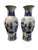 Superb pair of mid 20th century Qianlong Chinese baluster vases, both in excellent condition. Landscape motifs, large size...