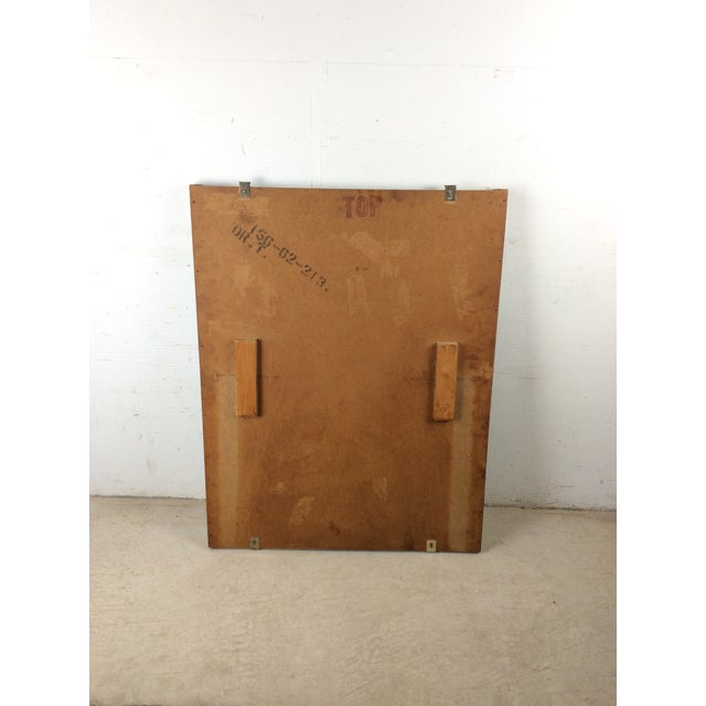 Mid Century Modern Tall Rectangular Wall Mirror With Unique Two Sided Walnut Frame and Beveled Edge For Sale - Image 13 of 14