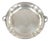 Vintage Denmark Art Nouveau Round Silver Plated Dish With Scrolling Handles For Sale