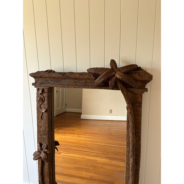 Late 20th Century Vintage Palm Tree Wall Mirror For Sale - Image 5 of 11