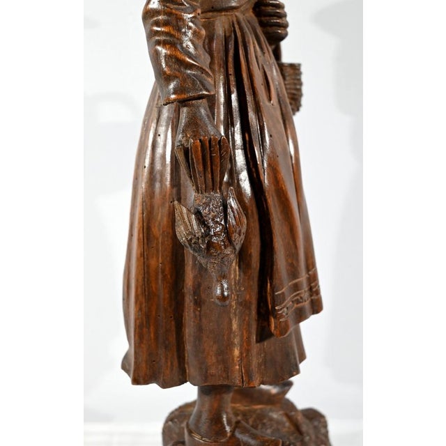 Breton Woman Returning from Market, Late 1800s, Beech For Sale - Image 17 of 18