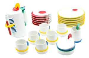 Tea Set by Marcello Morandini for Rosenthal, Germany, 1987, Set of 6