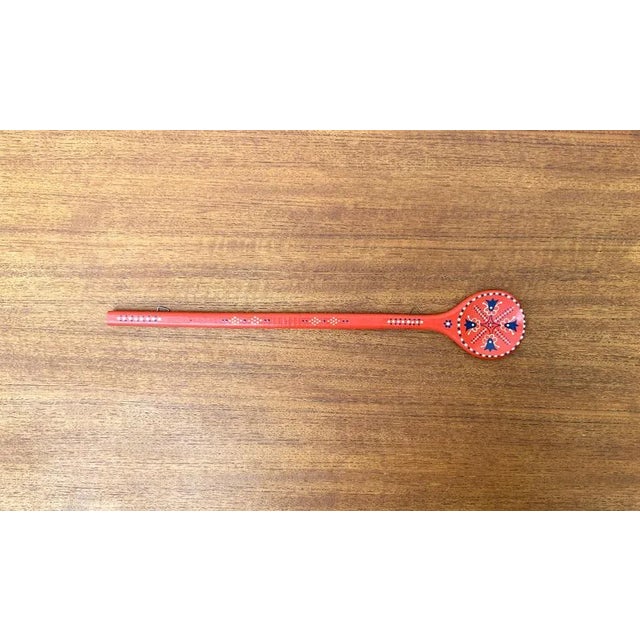 Vintage Swedish Dala Style Cooking Spoon For Sale - Image 14 of 15