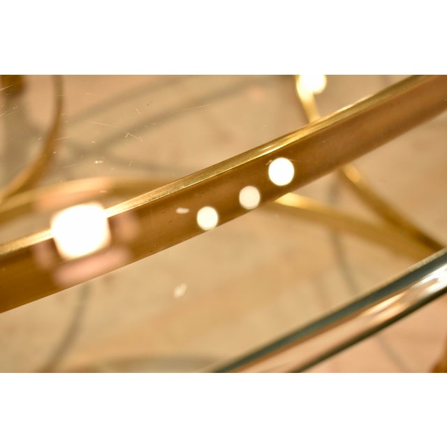 Mid-Century Brass Coffee Table With Glass Top, Circa 1960's For Sale - Image 9 of 10