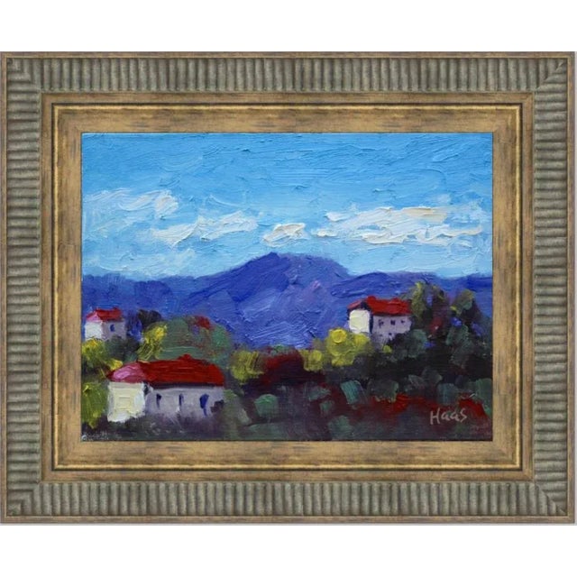 "Red Roofs, Italy" Contemporary Impressionist Italian Landscape Oil Painting For Sale In Reno/Lake Tahoe - Image 6 of 12