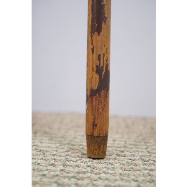 Antique 1887 French Victorian Sterling Silver Oak Wood Cane Walking Stick 35" For Sale - Image 6 of 12