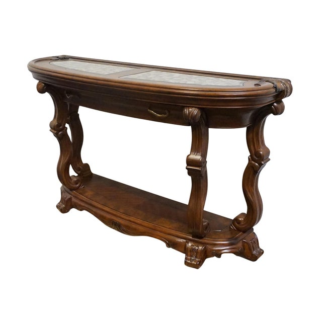 AICO MICHAEL AMINI Jane Seymour Platine de Royale Contemporary French Provincial 60" Console Table 09223-229 - Light...