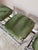 Mid 20th Century Modernist Cal-Style Chrome Counter Height Bar Stools With Velvet Green Seats - Set of 3 For Sale In Houston - Image 6 of 12