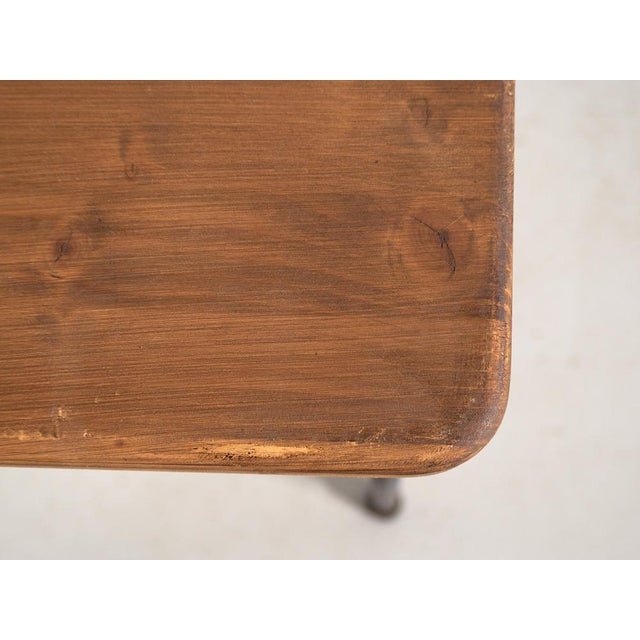 Vintage Industrial Style Metal Stool, France, 1950s For Sale - Image 9 of 10