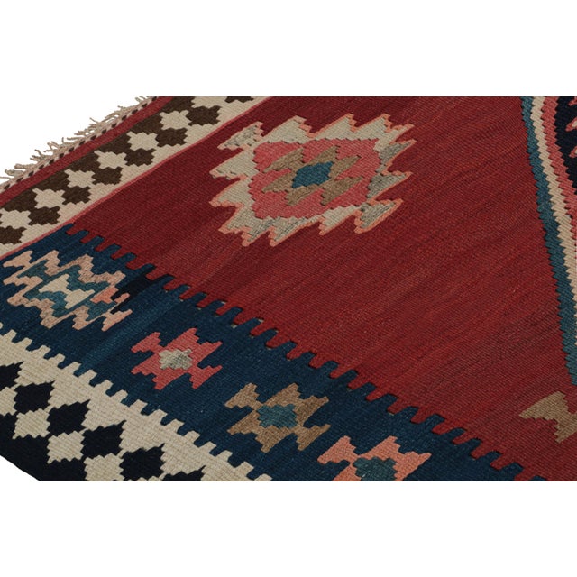 1950s 1950s Vintage Afghani Tribal Kilim Rug With Open Field and Medallion From Rug & Kilim For Sale - Image 5 of 7