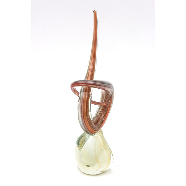 Vintage Murano Swirled Signed Love Knot Glass Sculpture, 1980's For Sale In Miami - Image 6 of 9