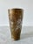Metal Antique Indian Etched Brass Lassi Cups or Bud Vases, a Pair For Sale - Image 7 of 14