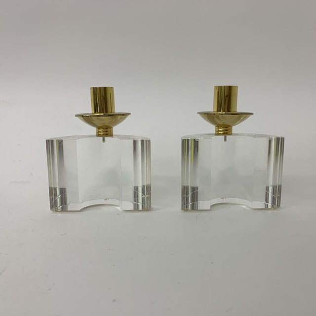 Acrylic Glass Candleholders, 1970s, Set of 2 For Sale - Image 17 of 18