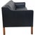 Børge Mogensen 2213 3.seater sofa upholstered in black leather, and with legs of teak. The sofa is from 1985 and appears...