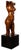 Mid-Century Modern Mid Century Modern Carved Wood Female Figure Bust Sculpture on Black Base For Sale - Image 3 of 7