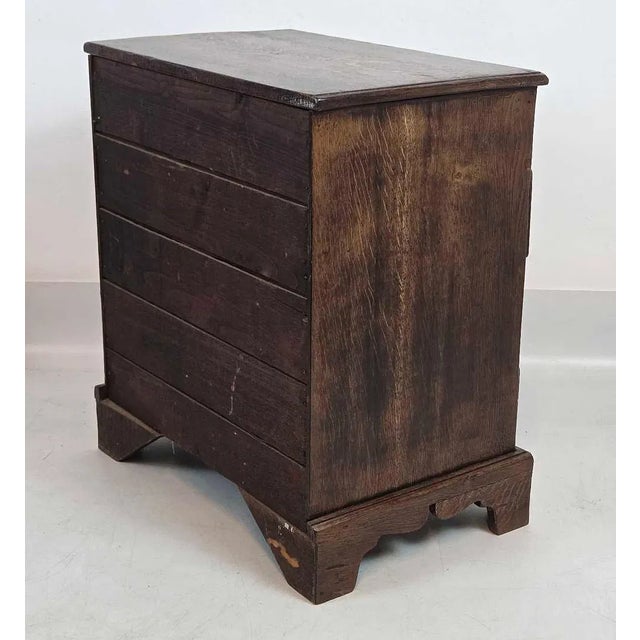 Pair of English Oak Bedside Chests or Bachelor's Chests, Circa 1920 For Sale - Image 4 of 13