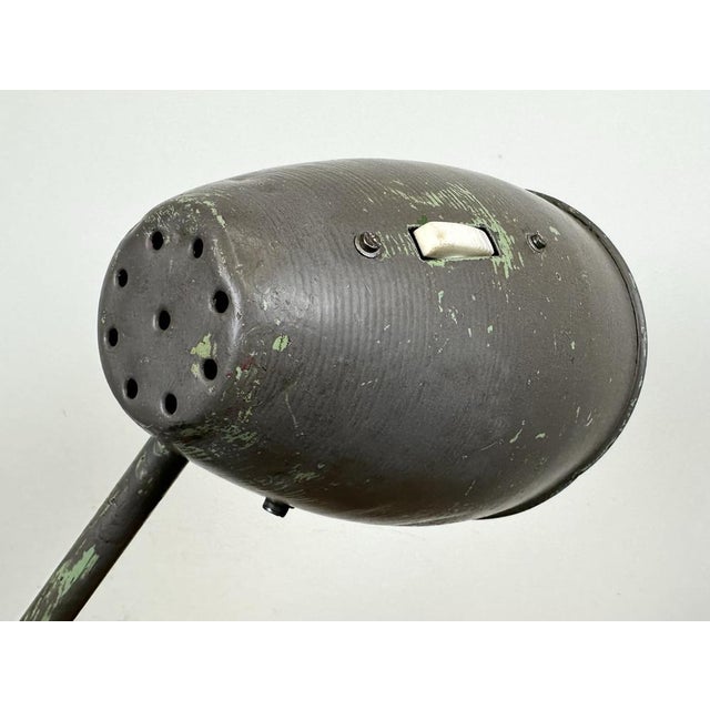 Industrial Brown Workshop Table Lamp, 1960s For Sale - Image 12 of 18