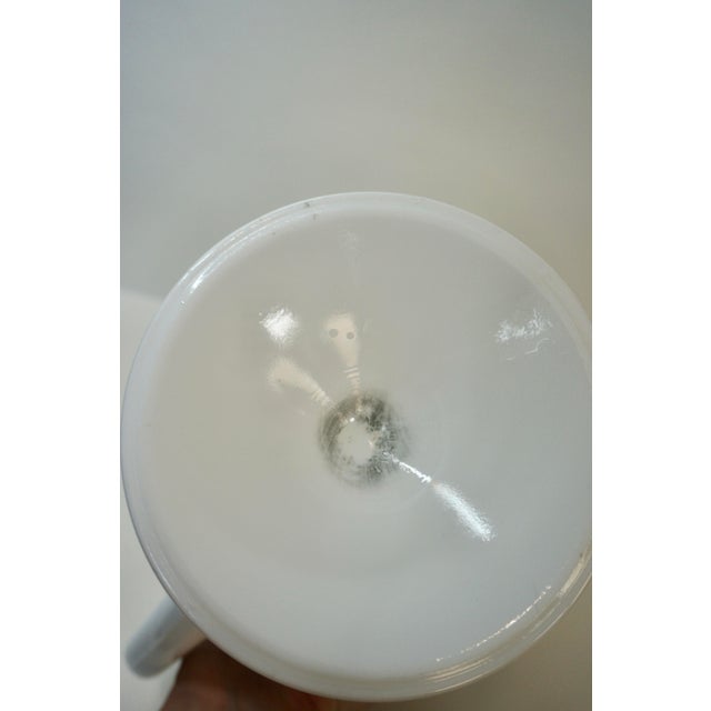 Glass Vintage "Harvest Grape" Milk Glass Footed Pitcher - 11" For Sale - Image 7 of 7