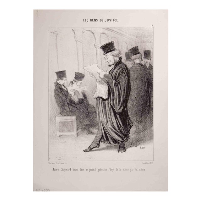 Honoré Daumier, Les Gens de Justice, Lithograph, 1845 For Sale