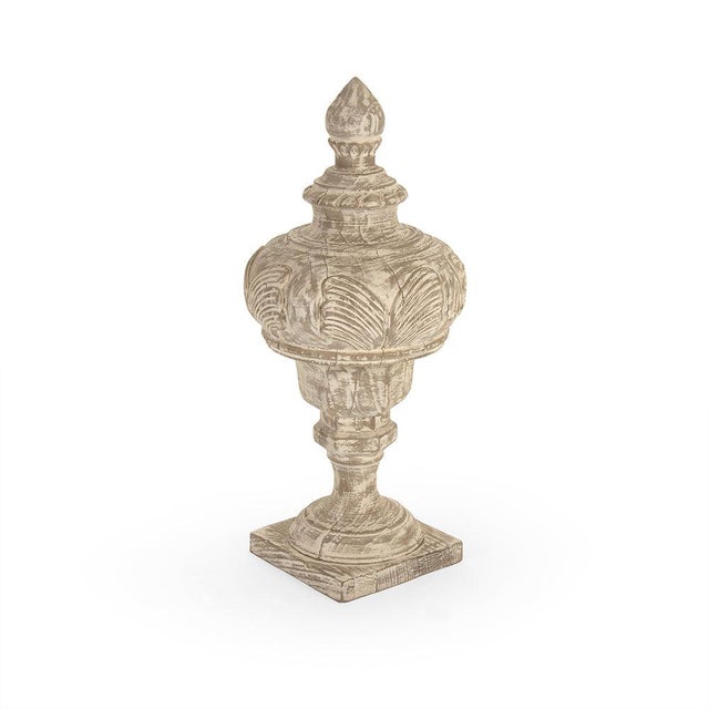 The Victory Wooden Urn (Antique White) from Zentique is a poplar wood urn in antique white with a classical form. The 26"...