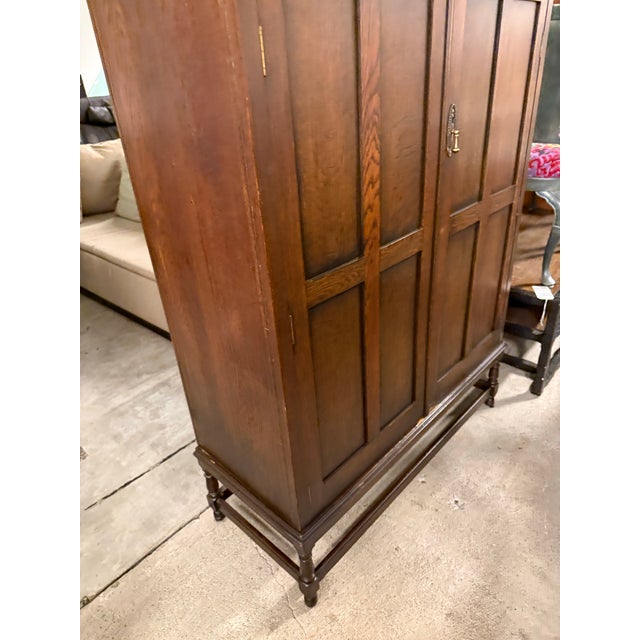 English Arts & Crafts Oak Armoire, Antique For Sale In San Francisco - Image 6 of 12