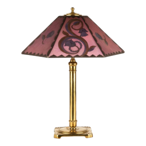 Vintage Pairpoint Floral Decorated Art Nouveau Deco Table Lamp