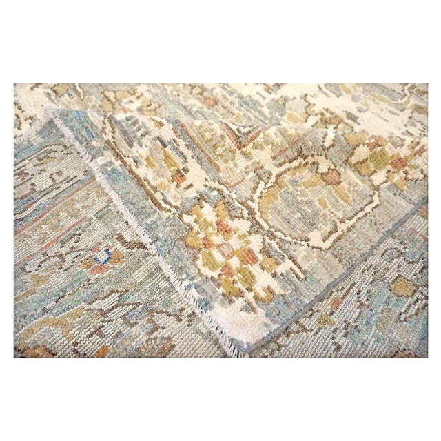 Gray 21st Century Turkish Oushak Wool & Silk 5x6 Gray, Ivory & Yellow Handmade Area Rug #1144146 For Sale - Image 8 of 9