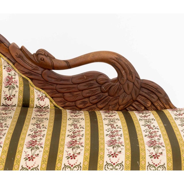Mid 20th Century Empire Style Salesman Sample Walnut Chaise Longue For Sale - Image 5 of 9