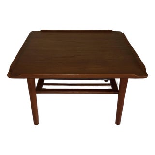 Authentic Mid-Century Modern Model 73 Teak Coffee / Side Table Designed by Holger Georg Jensen by Kubus Denmark 1960s For Sale