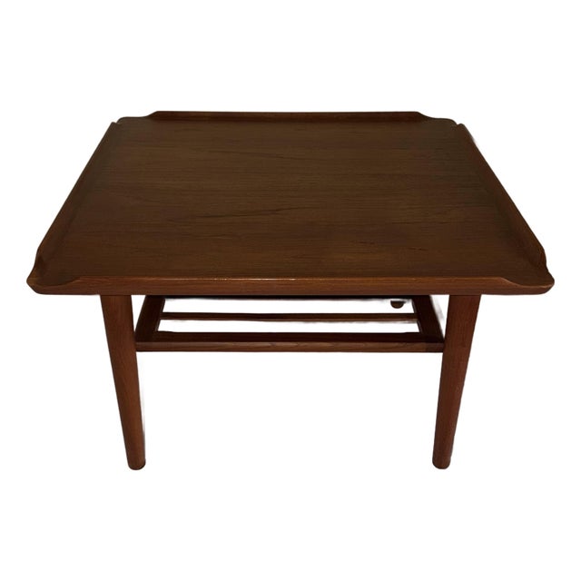 Authentic Mid-Century Modern Model 73 Teak Coffee / Side Table Designed by Holger Georg Jensen by Kubus Denmark 1960s For Sale