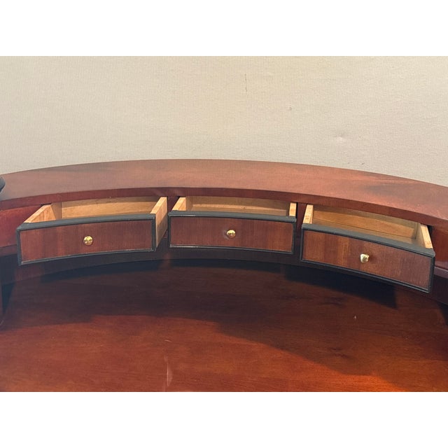 Biedermeier 1990s Century Furniture Biedermeier Style Mahogany Desk For Sale - Image 3 of 6