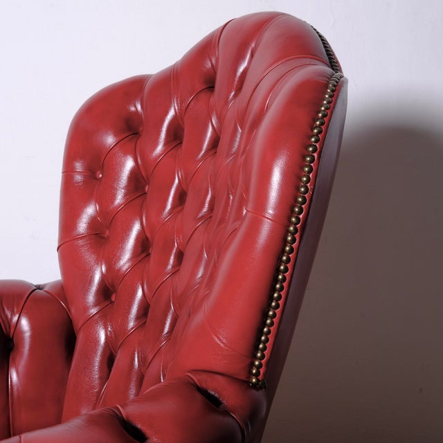 Vintage Chesterfield-Style Swivel Office Chair, 1960s For Sale - Image 4 of 18