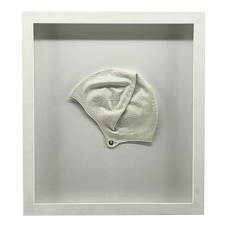 Swim Cap White Framed Beach/ Pool Coastal Decore For Sale