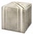 Nantucket Ottoman, Grey Hide For Sale